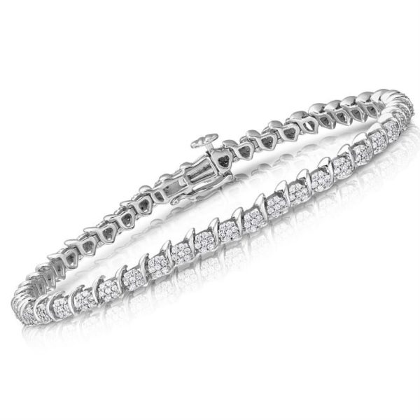 1 CTW Diamond 7-inch Tennis Bracelet in 10KT White Gold Fashion