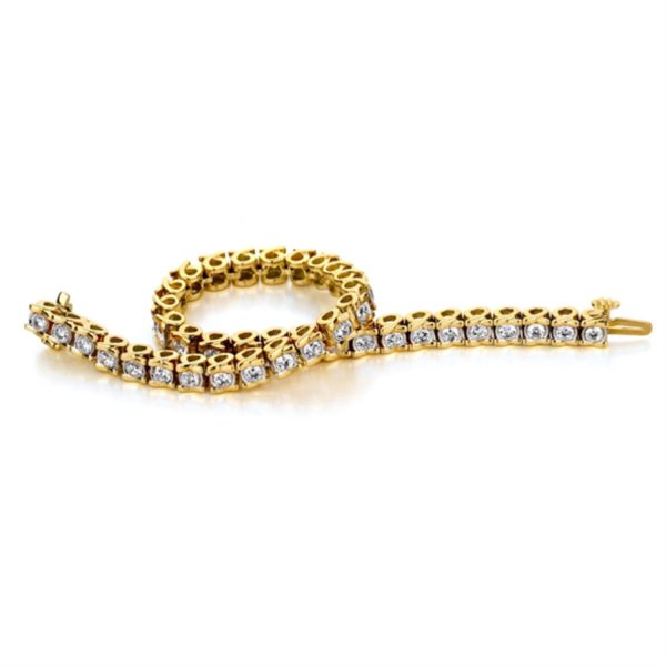 1 2 CTW Diamond 7-inch Tennis Bracelet in 10KT Yellow Gold Online now